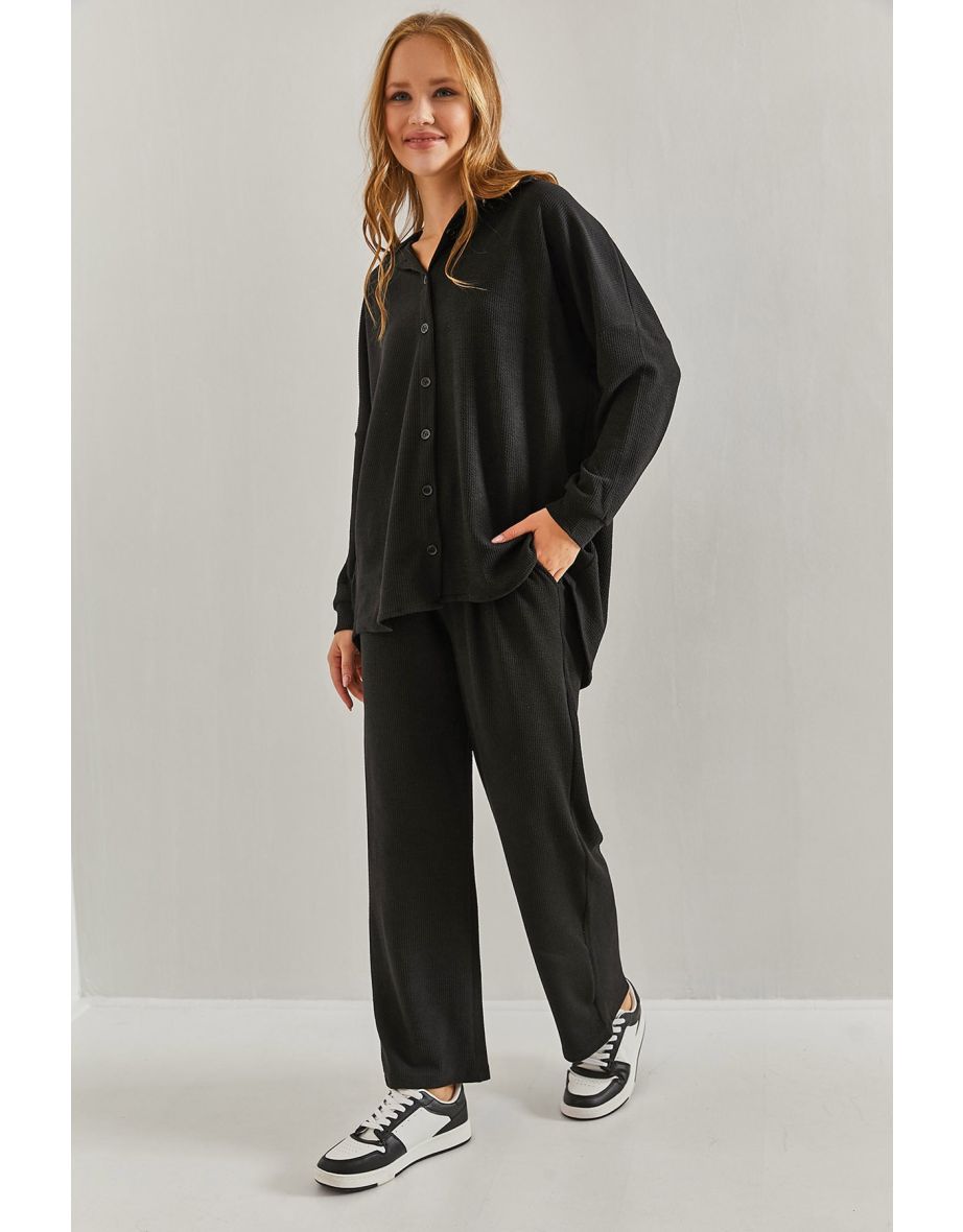 Women's Ottoman Fabric Top and Bottom Set