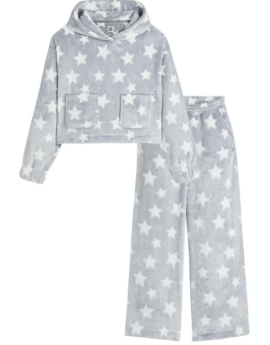 Star Print Fleece Pyjamas
