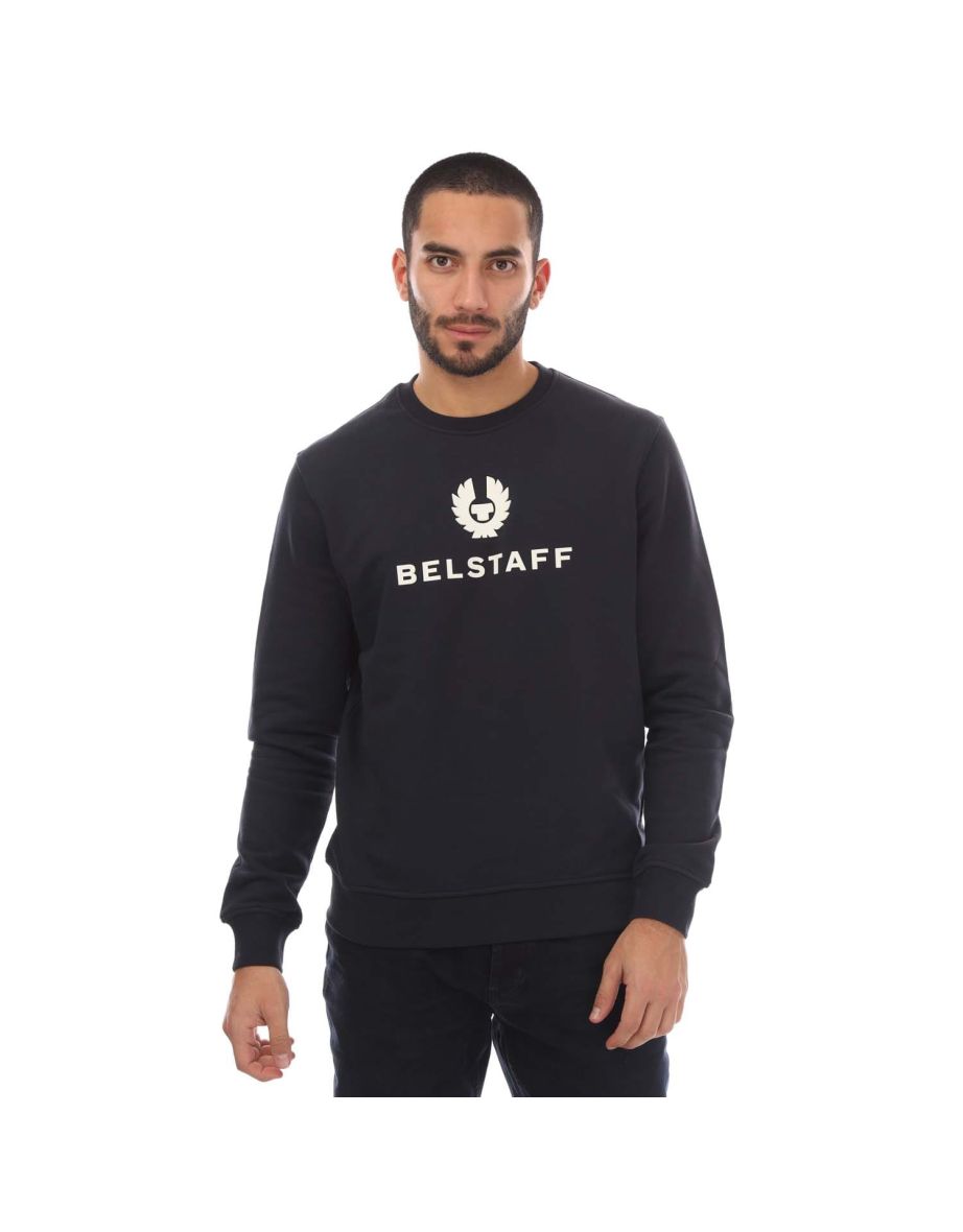 Men's Belstaff Signature Crewneck Sweatshirt in Blue