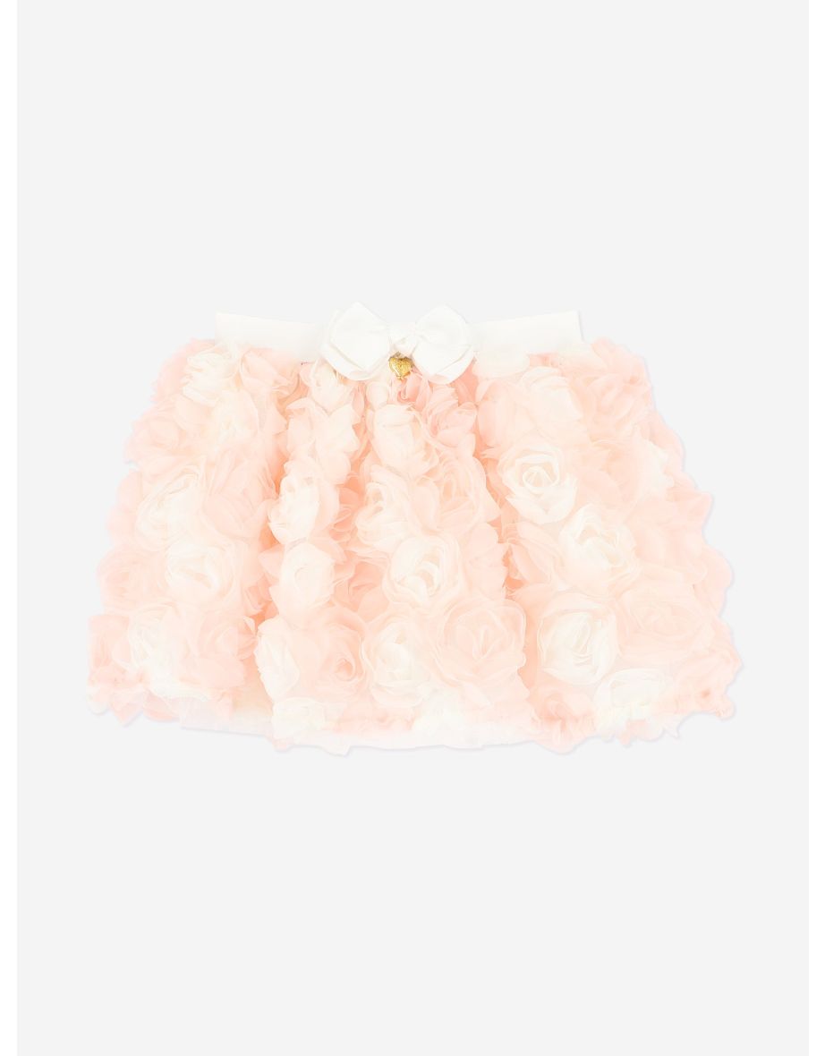 Girls Roses Top and Skirt Set in Pink - 5