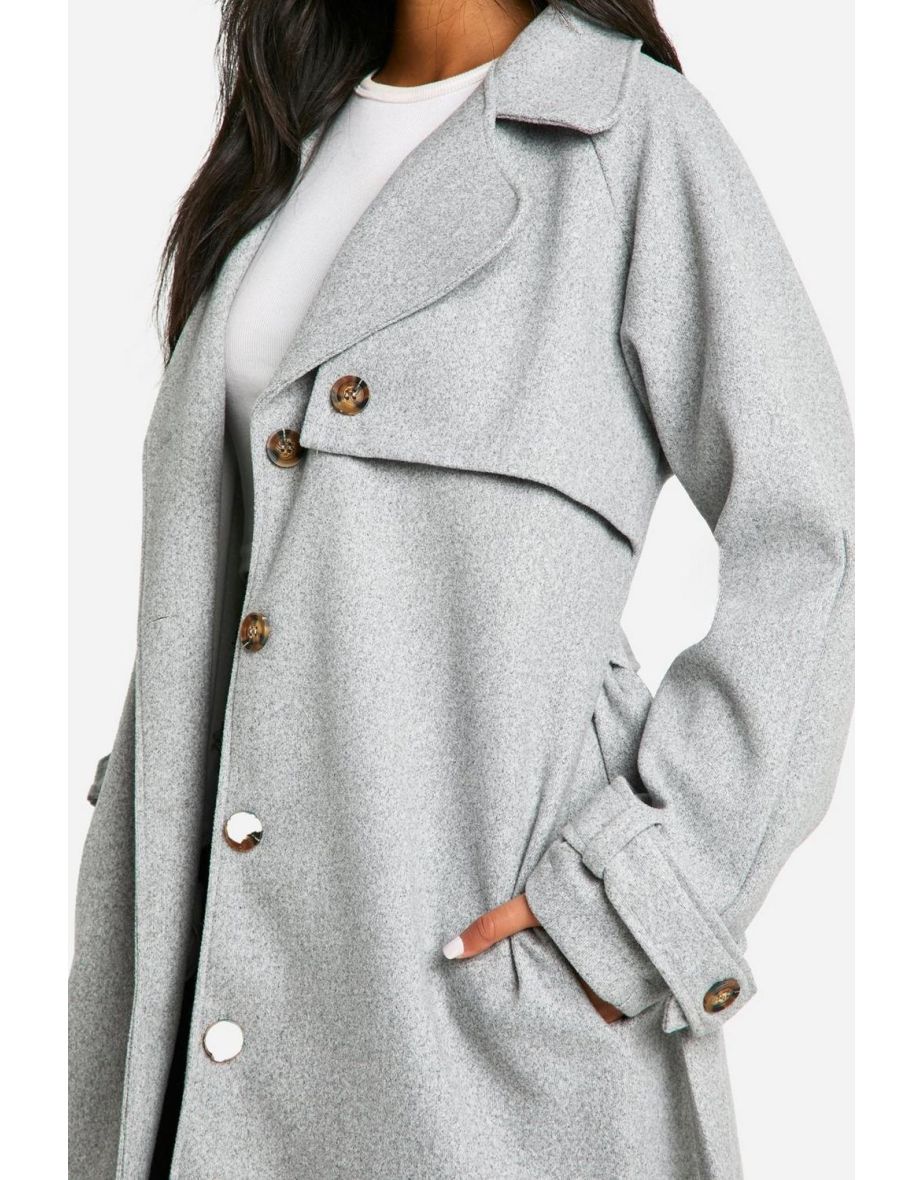 Tall Midaxi Wool Look Belted Coat - 3