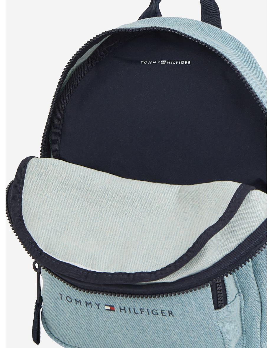 Kids Essential Mini Denim Backpack in Blue - 3