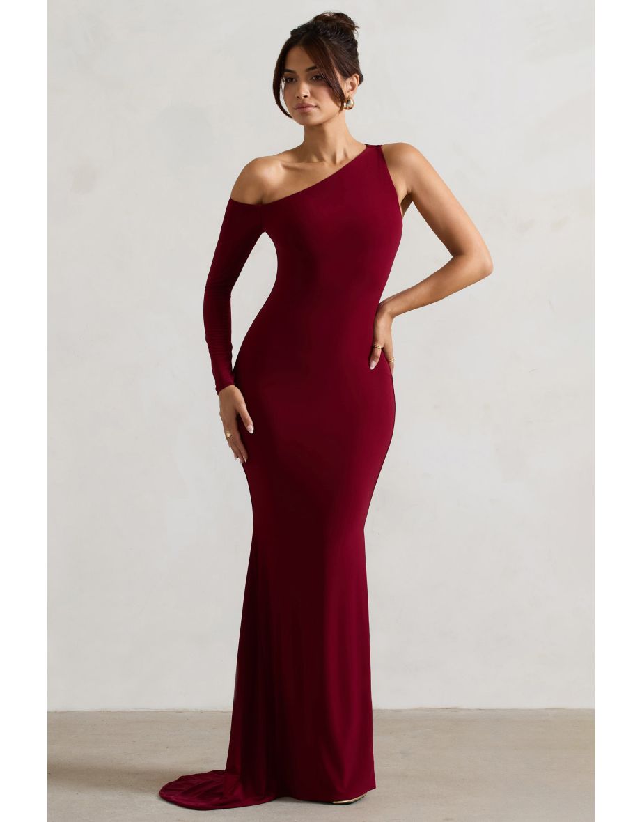 Contradiction | Port One-Sleeve Asymmetric Floor Dress