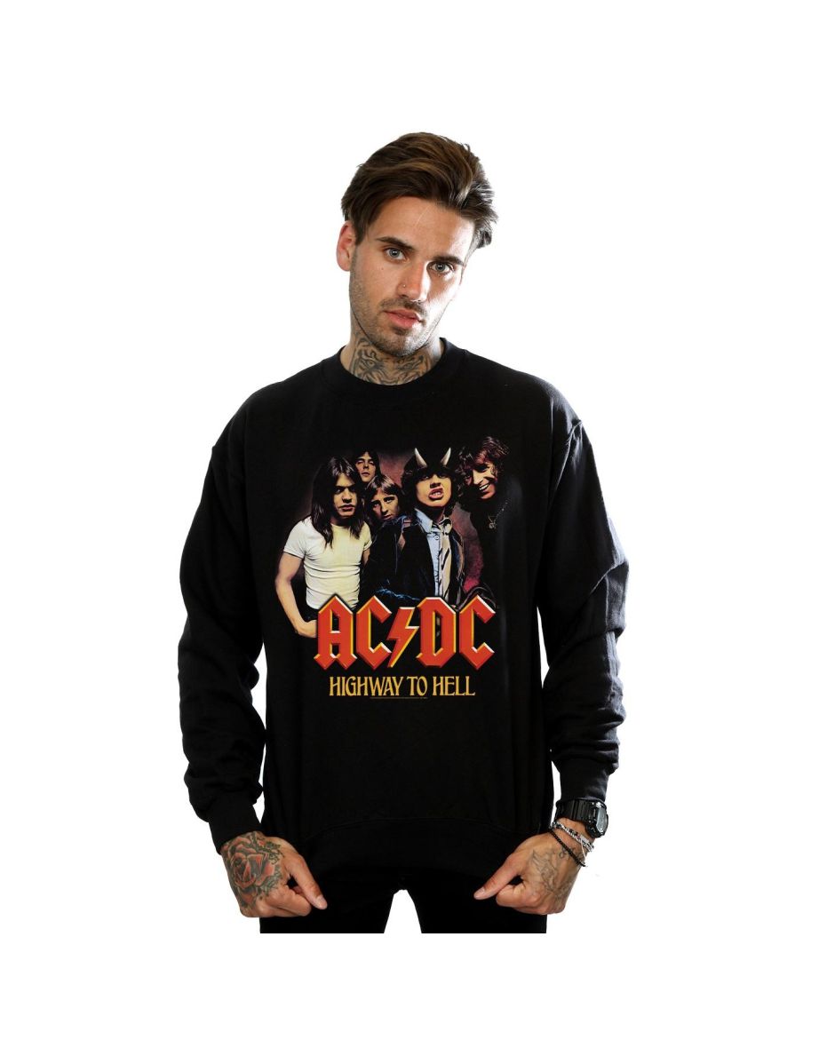 ACDC Men's Highway To Hell Group Cotton Sweatshirt