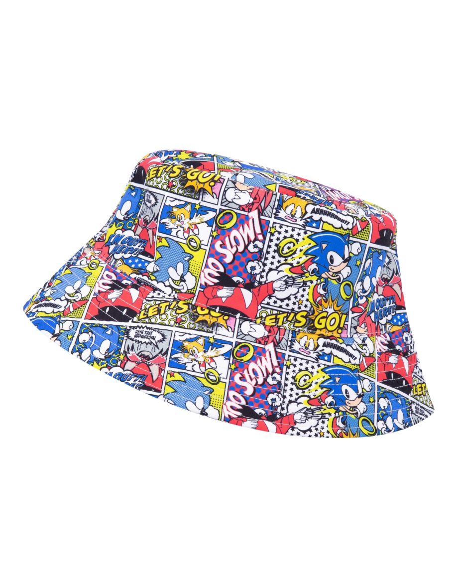 Sonic The Hedgehog Unisex Adult Comic Bucket Hat - Multicoloured
