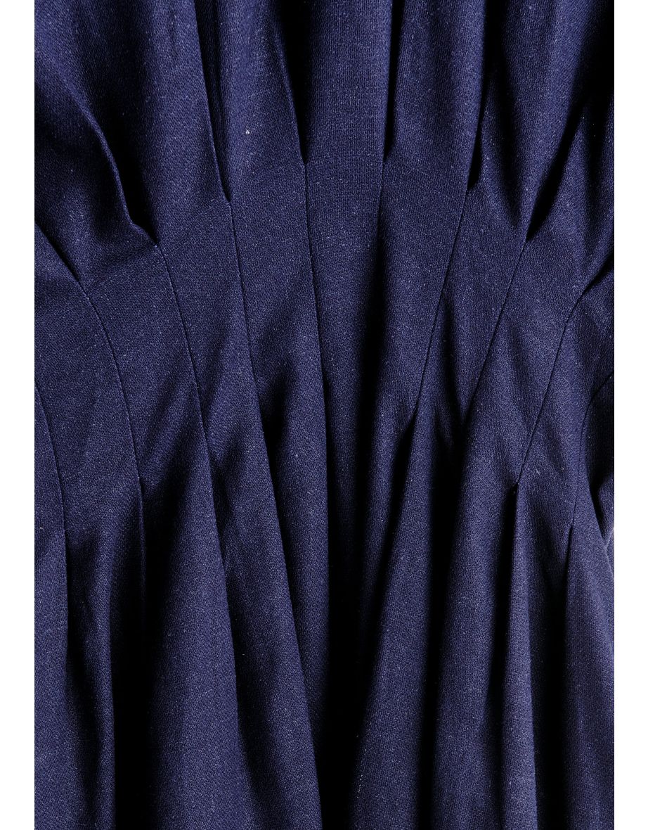 Linen Blend Button Jumpsuit - 6