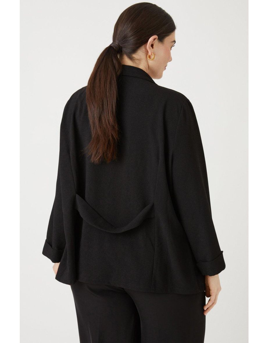 Curve Black Short Waterfall Jacket - 2