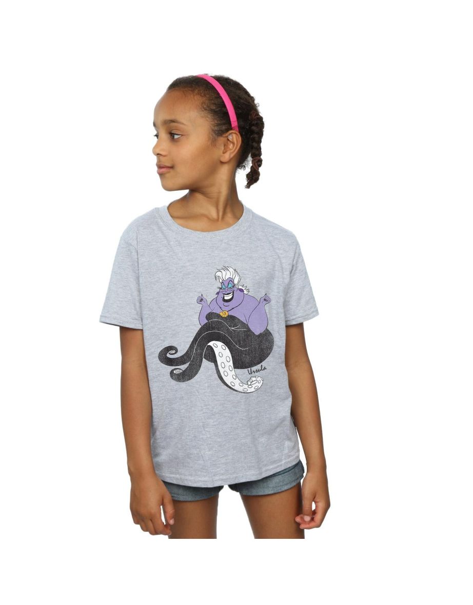The Little Mermaid Girls Classic Ursula T-Shirt - Sports Grey - 3