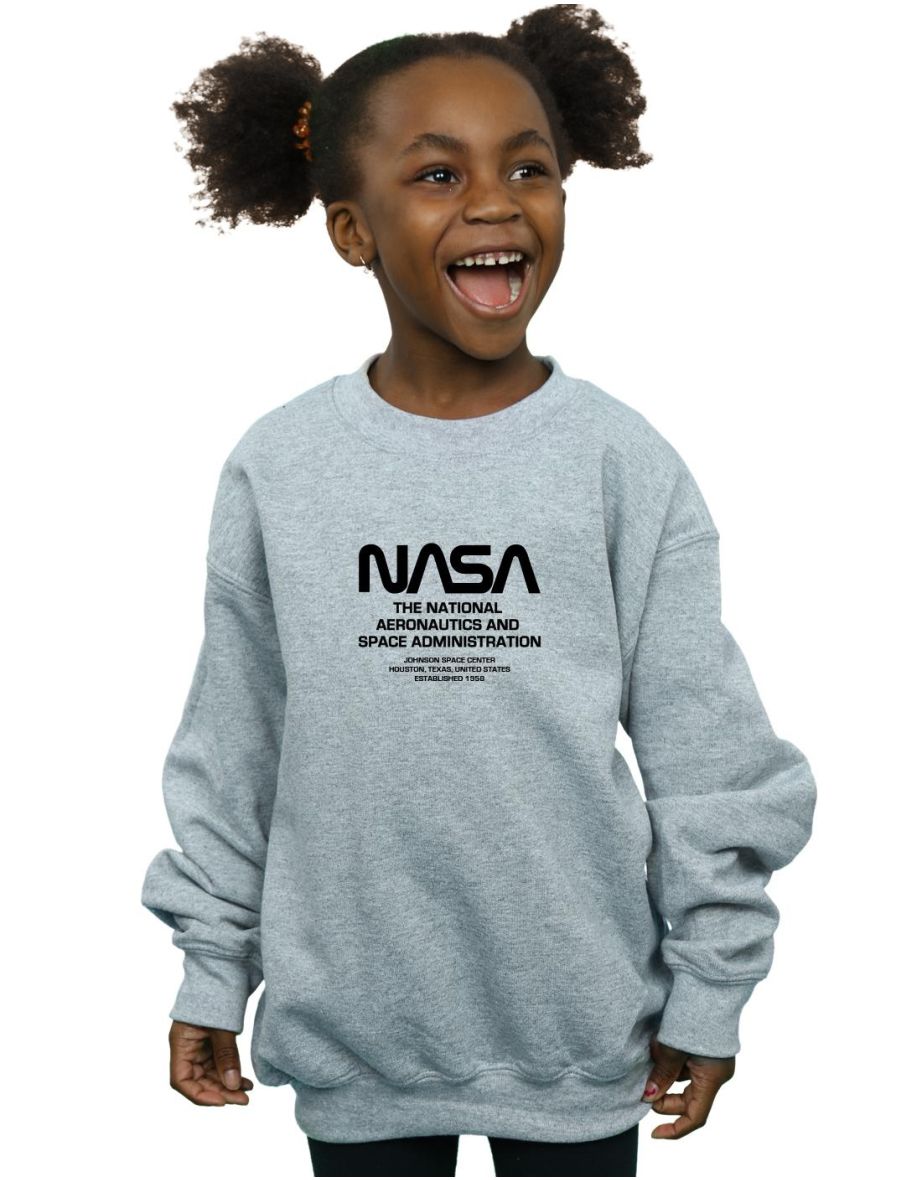 Shop NASA Girls Worm Blurb Sweatshirt Sports Grey Online in Oman VogaCloset