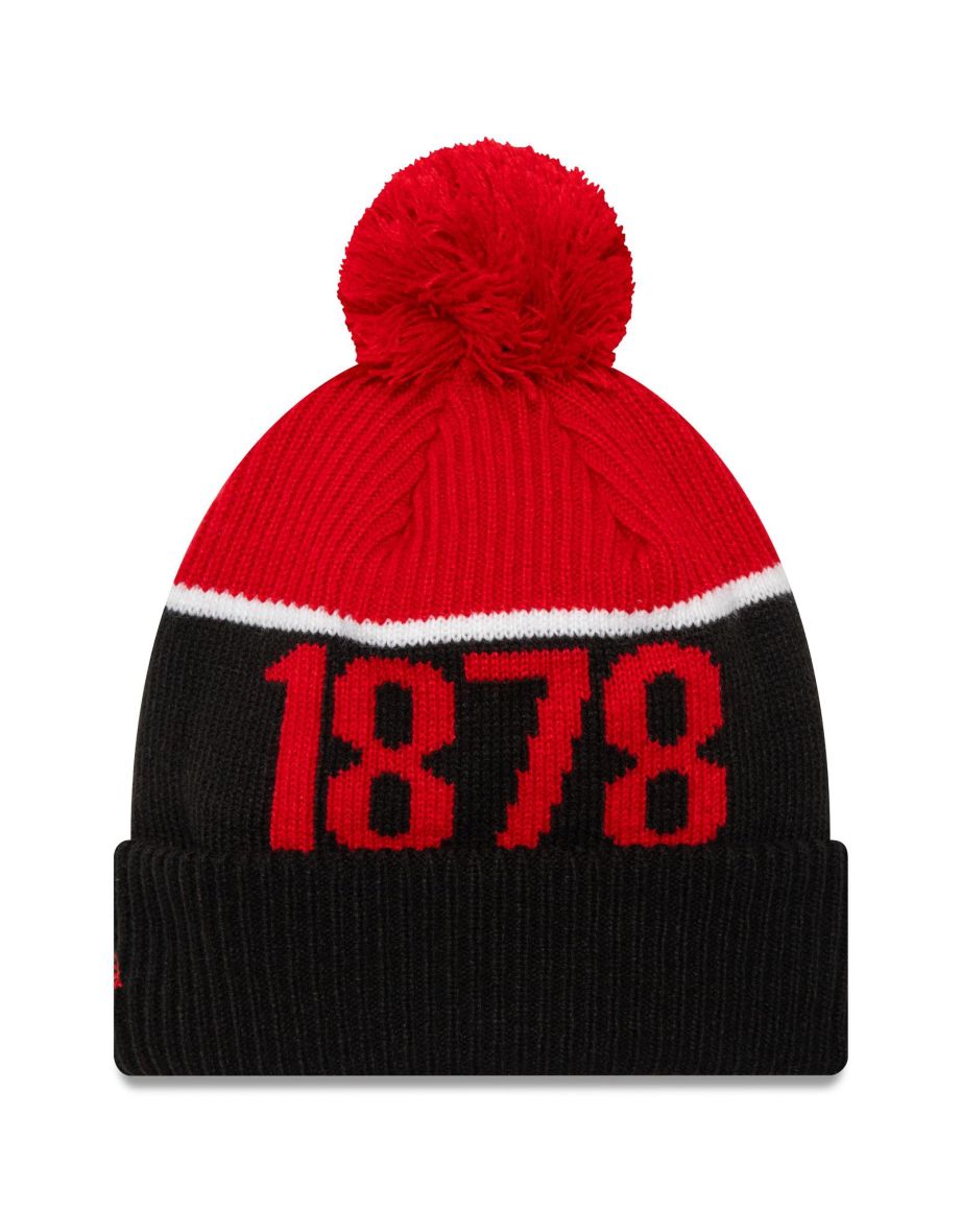 New Era Men Knits Manchester United FC Football Bobble Hat Beanie Winter - Black - 1