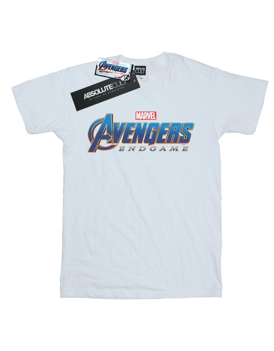 Marvel Boys Avengers Endgame Logo T-Shirt - White