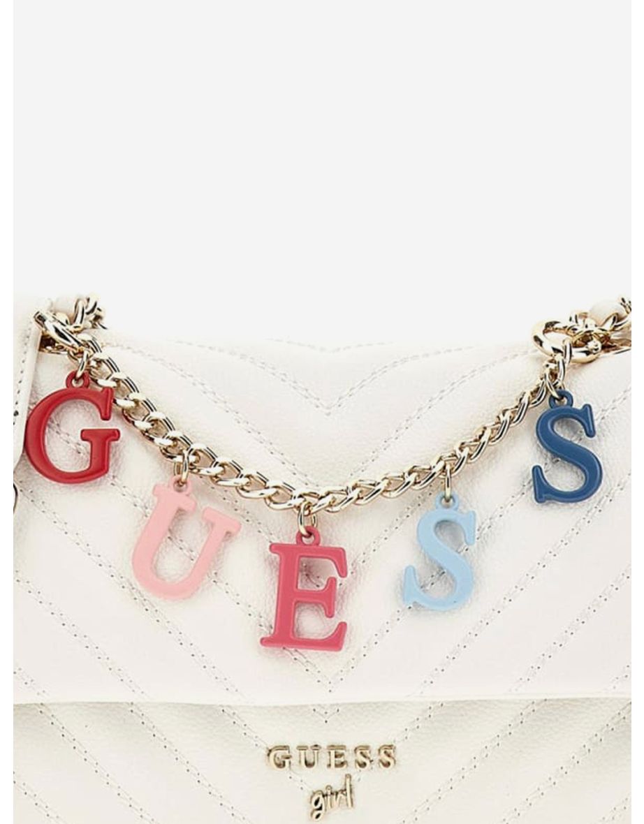 Girls Crossbody Flap Bag in White (20cm) - 2
