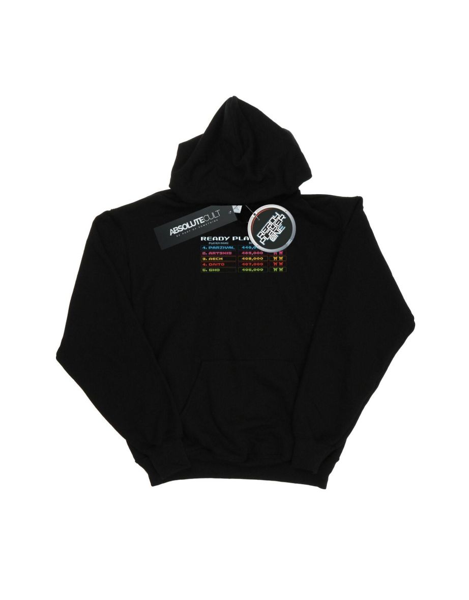 Ready Player One Girls 8-Bit Scoreboard Hoodie - Black