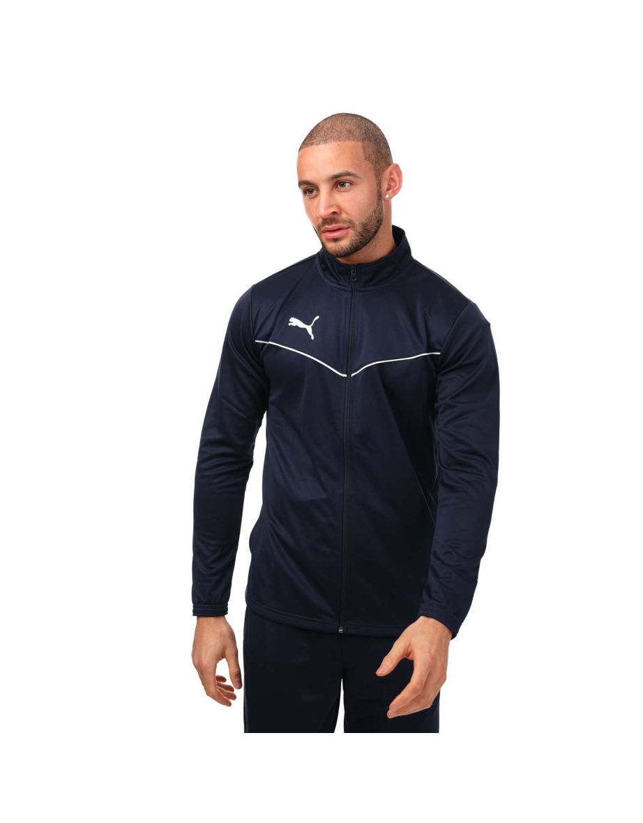 Men's Puma Team Rise Training Poly Jacket in Blue