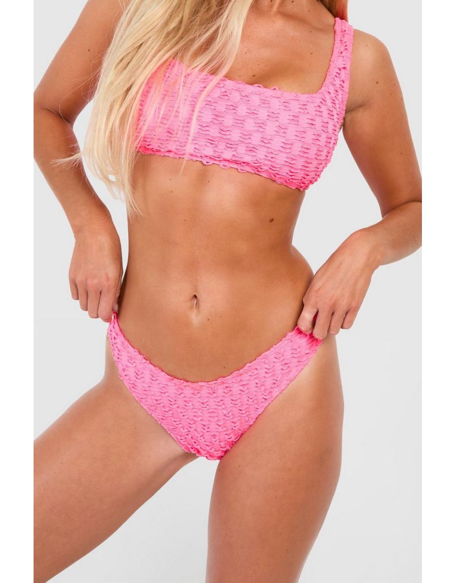 Textured Square Neck Bikini Top - 3