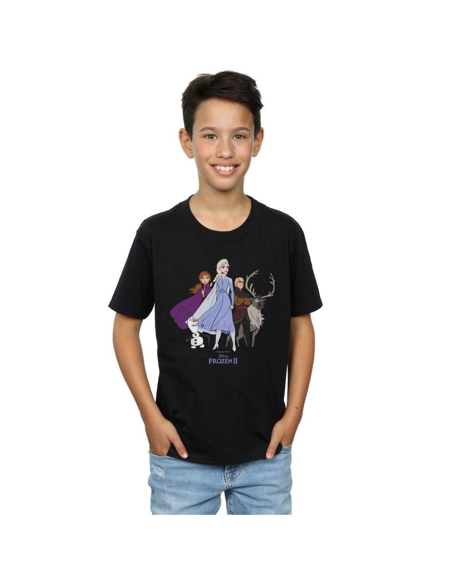 Disney Boys Frozen 2 Group T-Shirt - Black