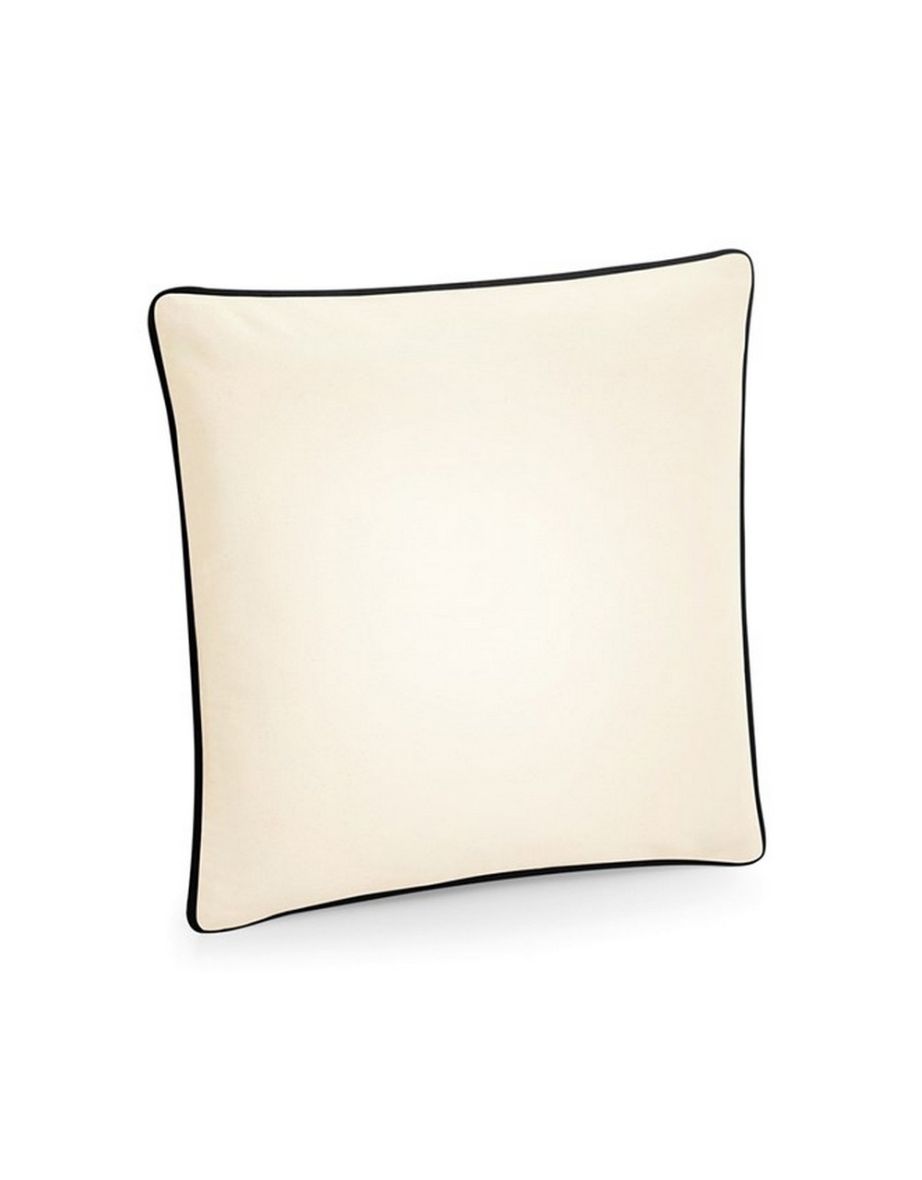 Westford Mill Cotton Piped Cushion Cover - Natural/Black