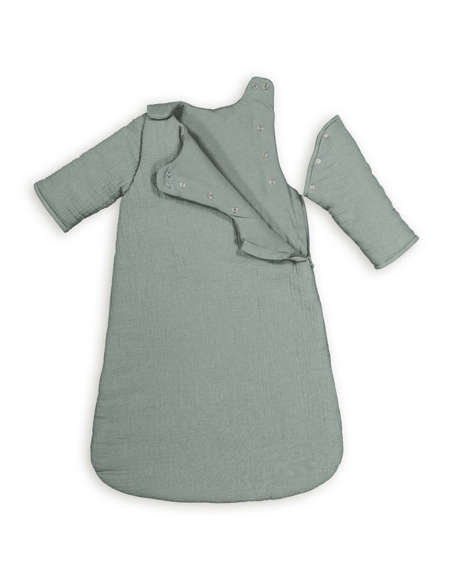 Cotton Muslin Sleep Bag with Removable Sleeves - 4
