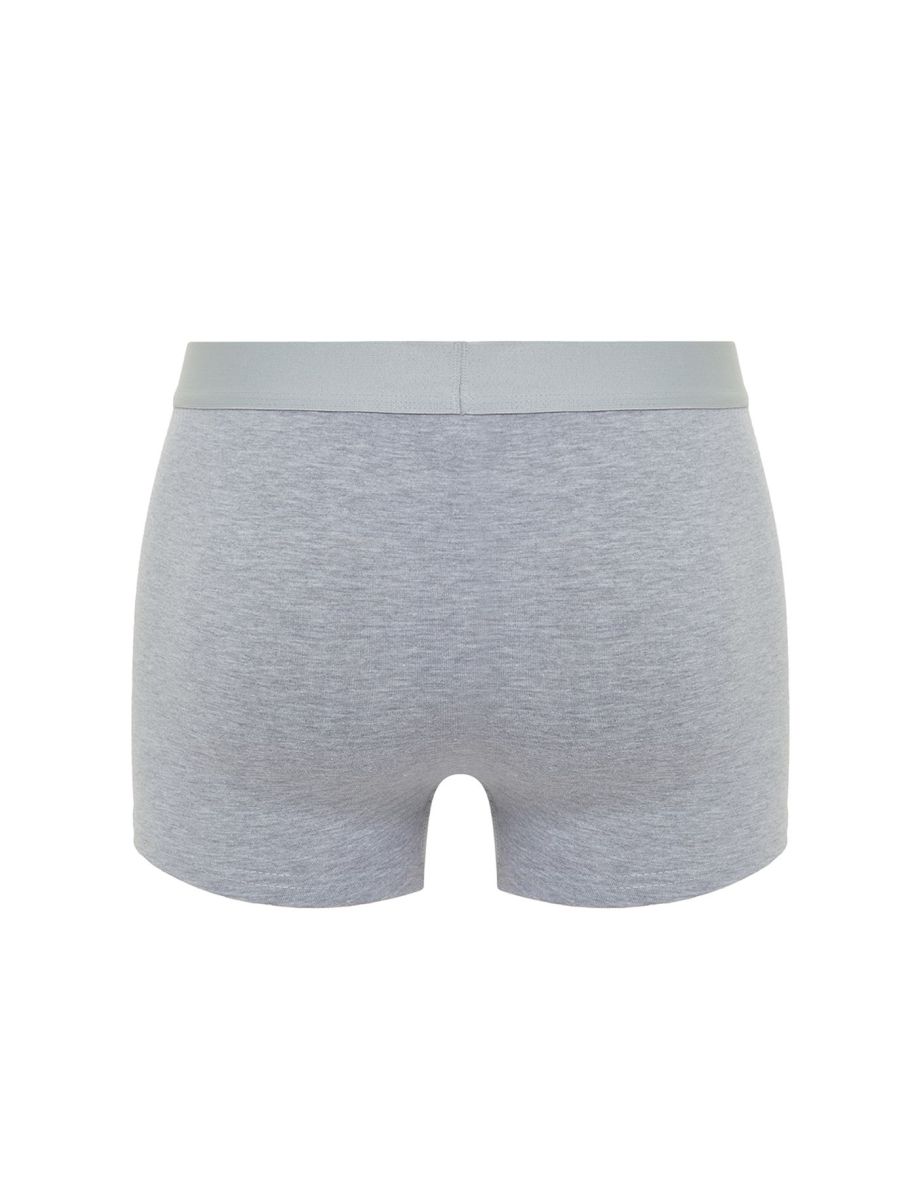 Gray Melange Men's 3-Pack Basic Plain Cotton Boxers