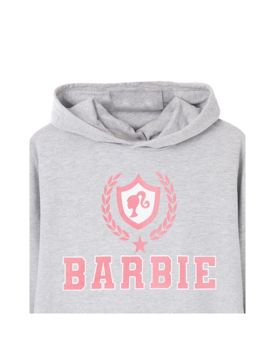 Barbie Womens/Ladies Collegiate Logo Marl Hoodie - Grey - 2