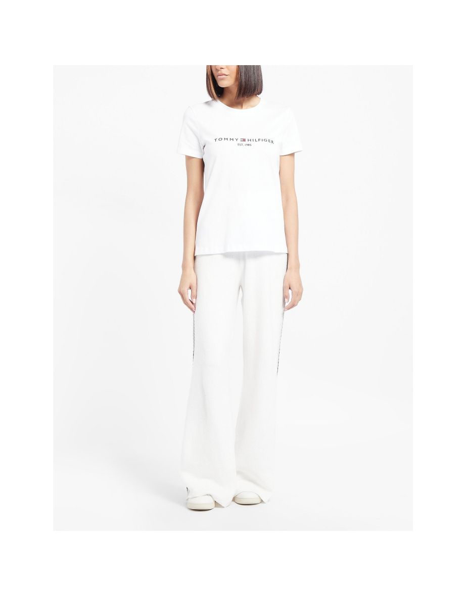 Women's Tommy Hilfiger Flex Wide Leg Joggers in Cream