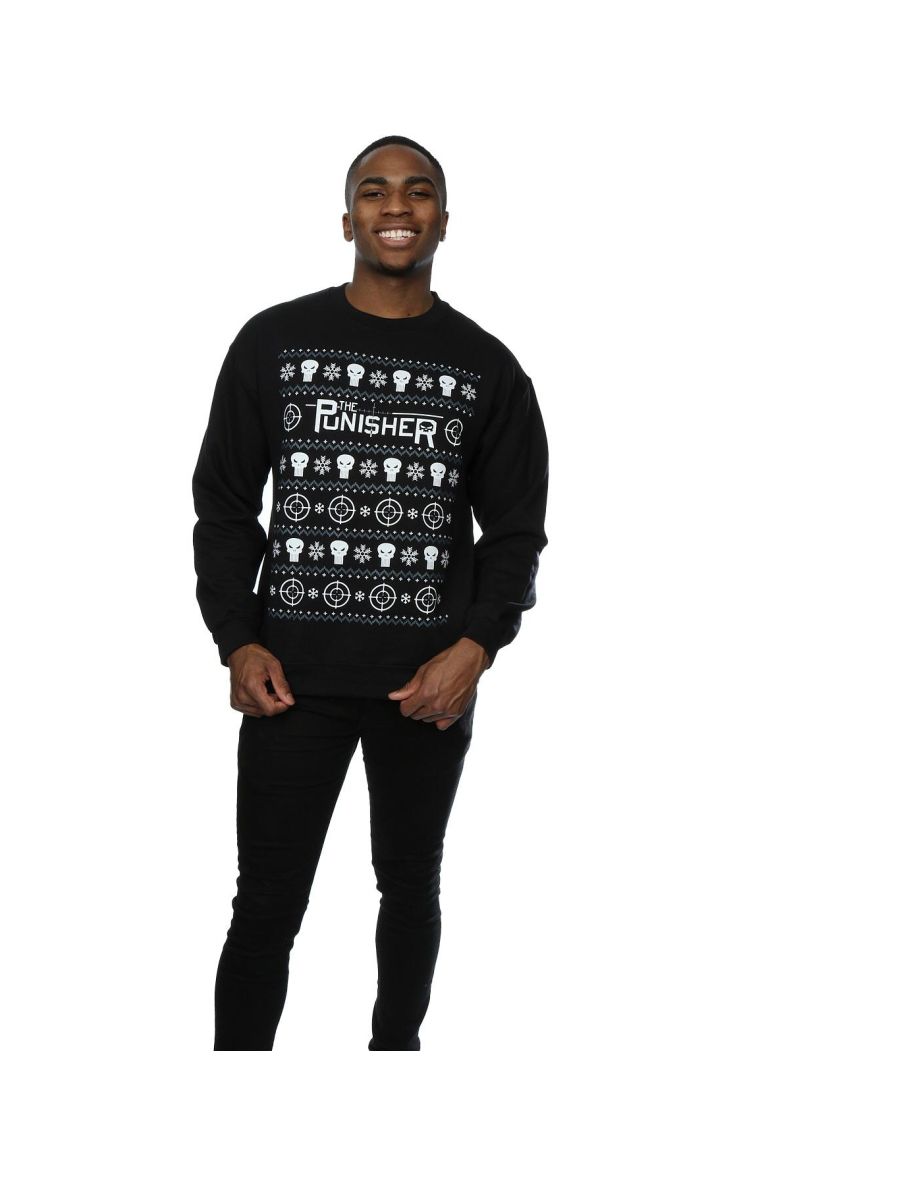 Marvel Mens Punisher   Sweatshirt - Black