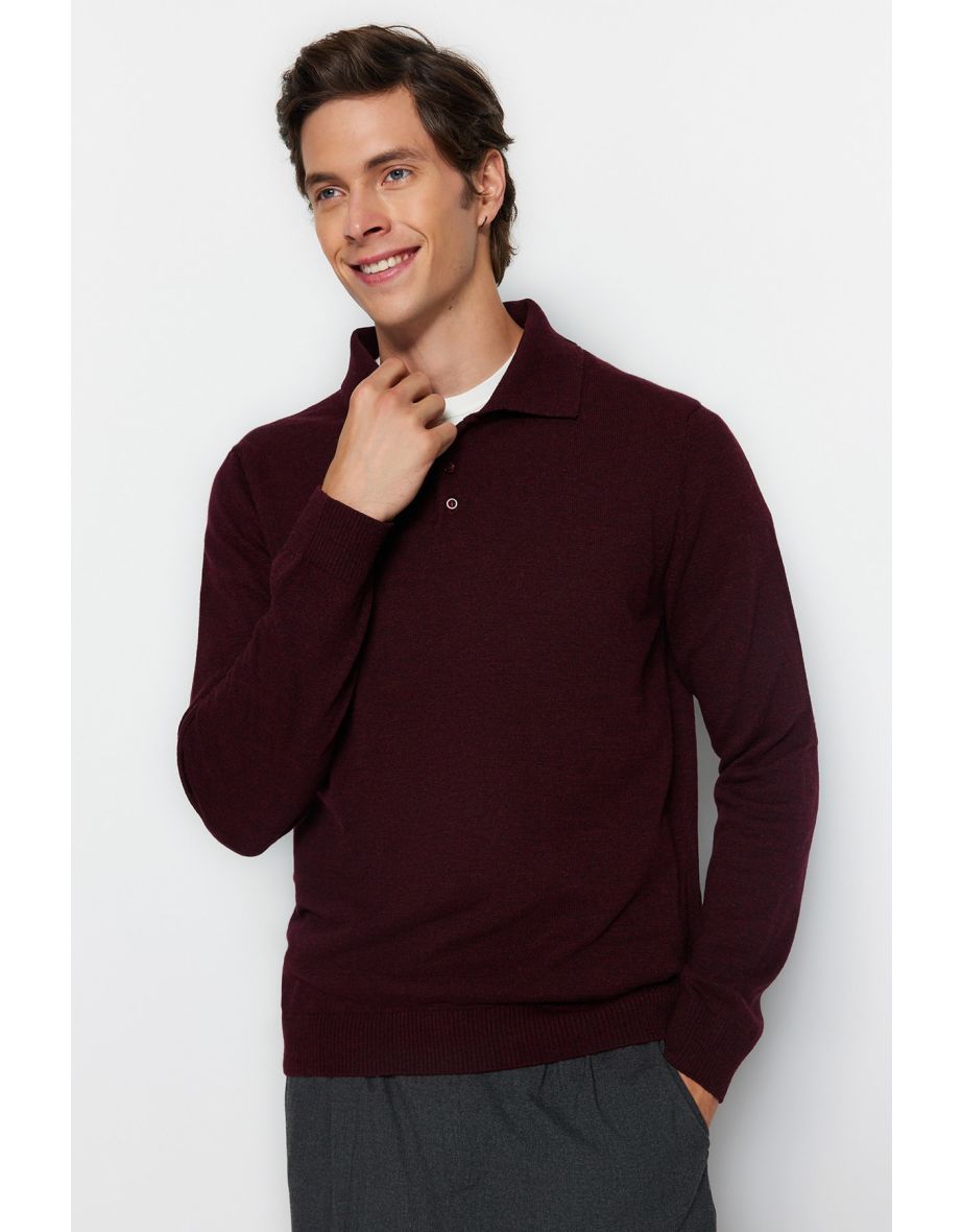 Sweater - Burgundy - Slim fit