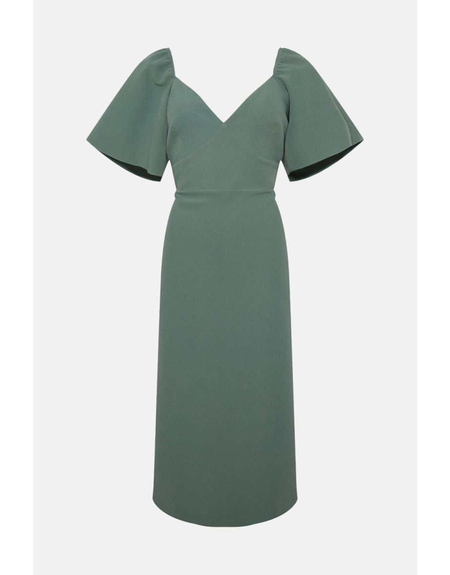 Crepe Cut Out Pencil Dress - 3
