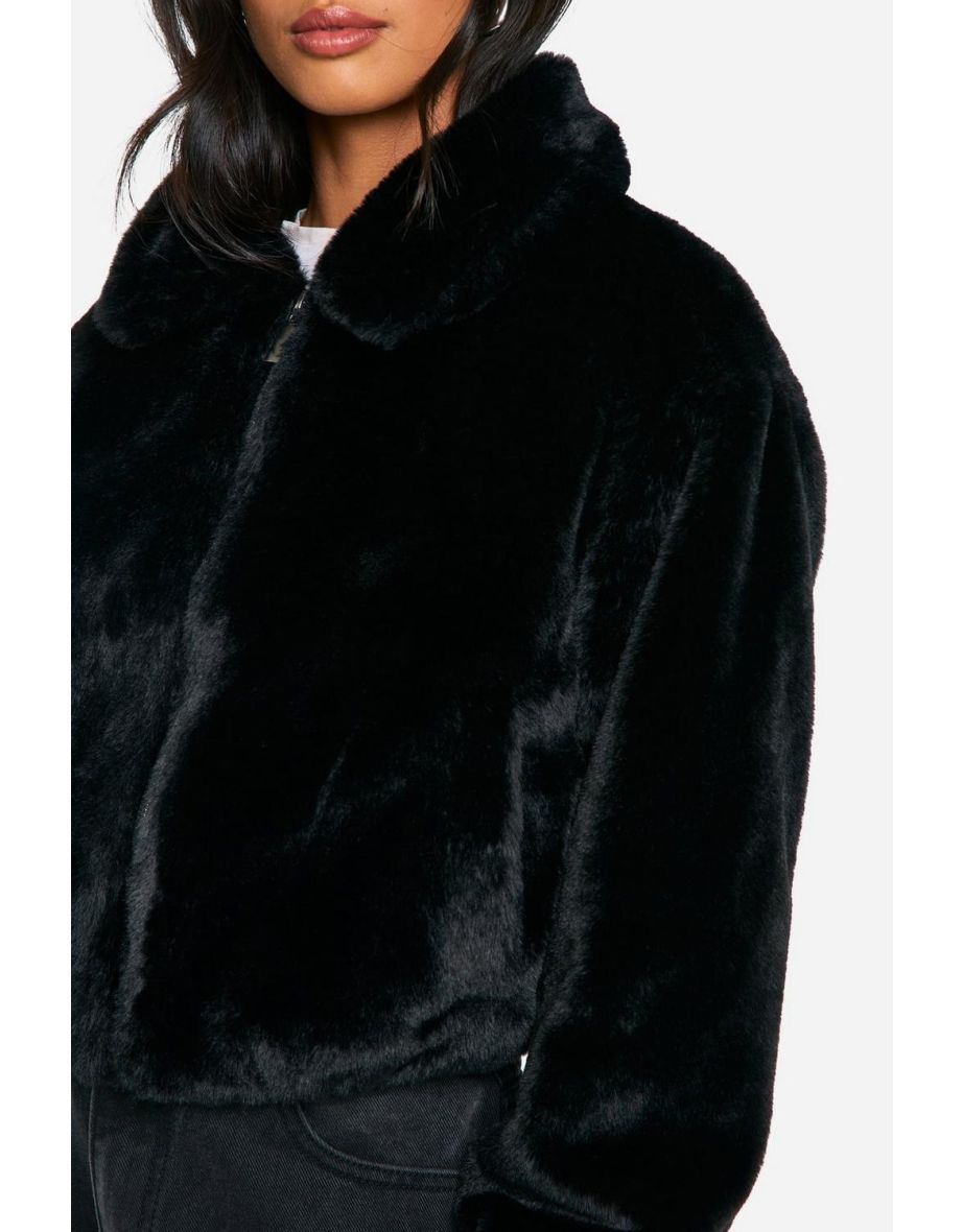 Petite Short Faux Fur Jacket - 3