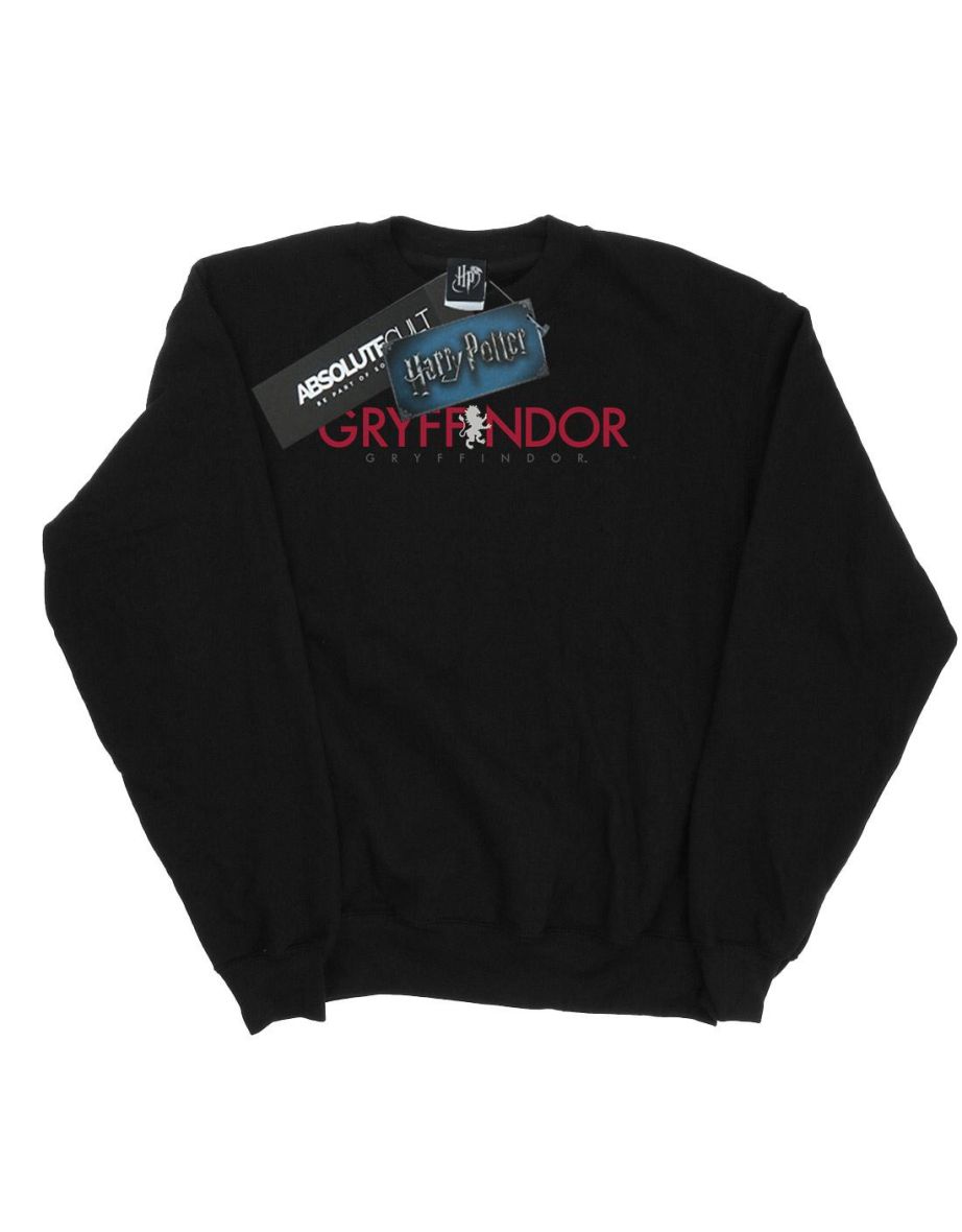 Harry Potter Boys Gryffindor Text Sweatshirt - Black - 4