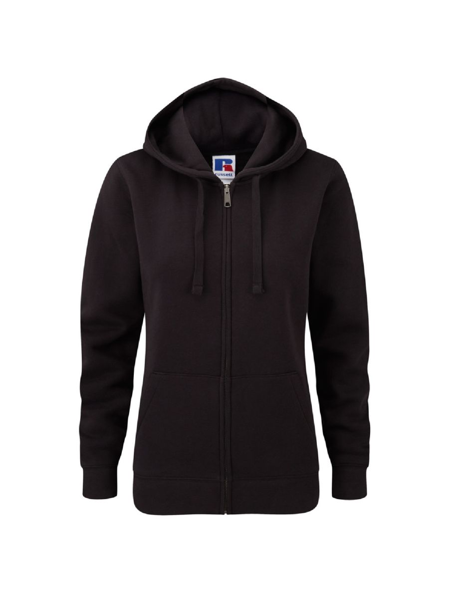 Russell Ladies Premium Authentic Zipped Hoodie (3-Layer Fabric) - Black