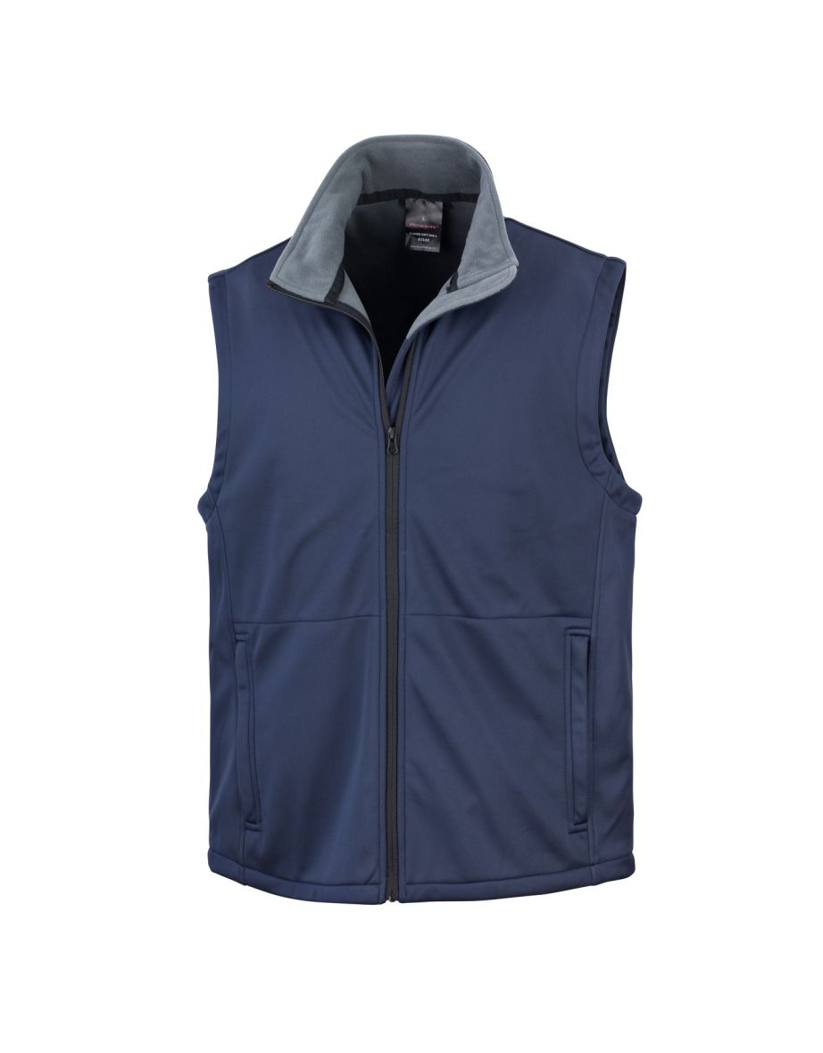 Result Mens Core Soft Shell Bodywarmer Jacket - Navy Blue