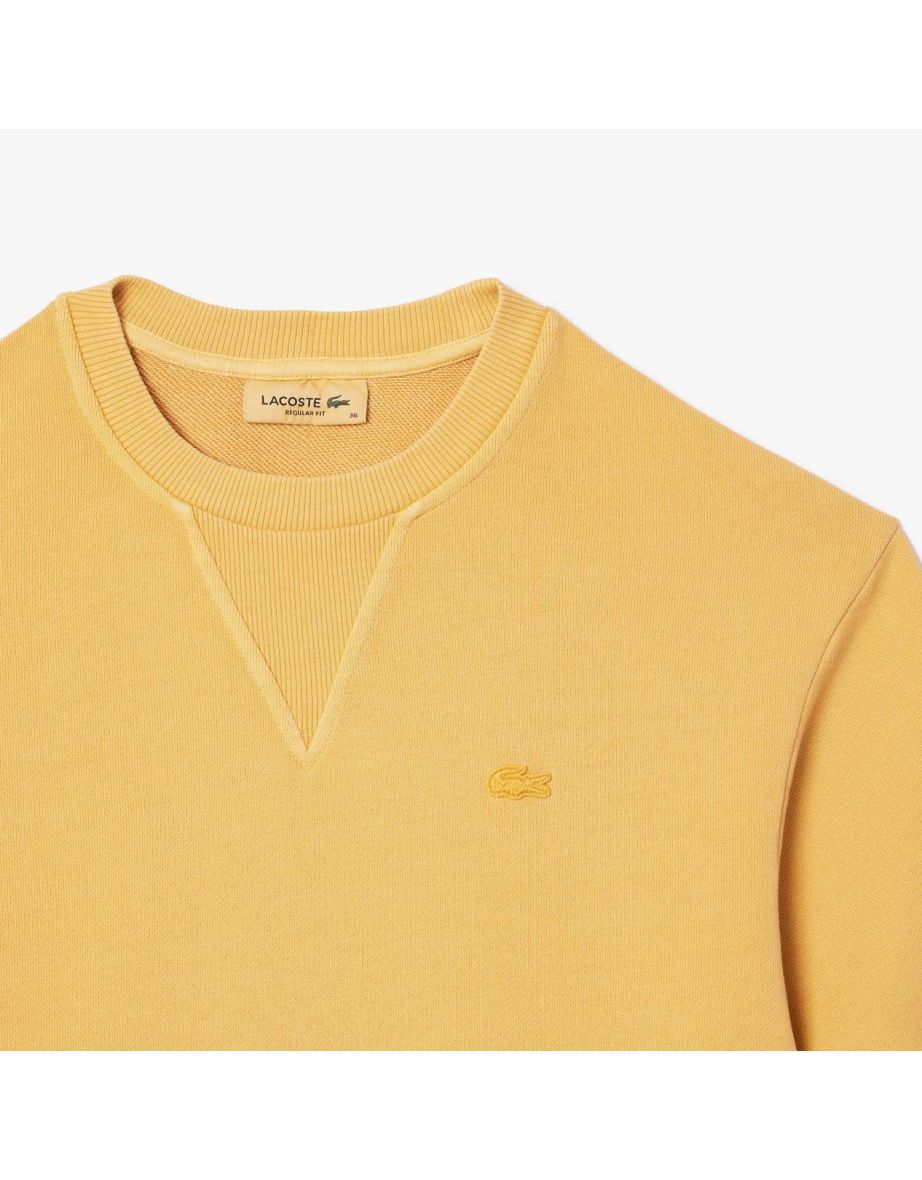 Women's Lacoste Natural Dyed Fleece T-Shirt in Orange - 1