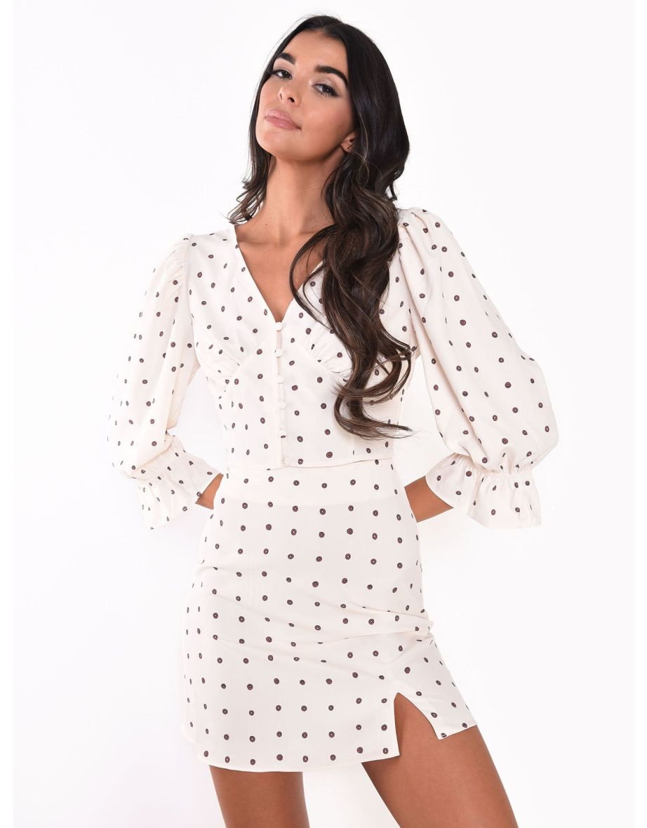 Bodycon Mini Skirt with Slit - 2
