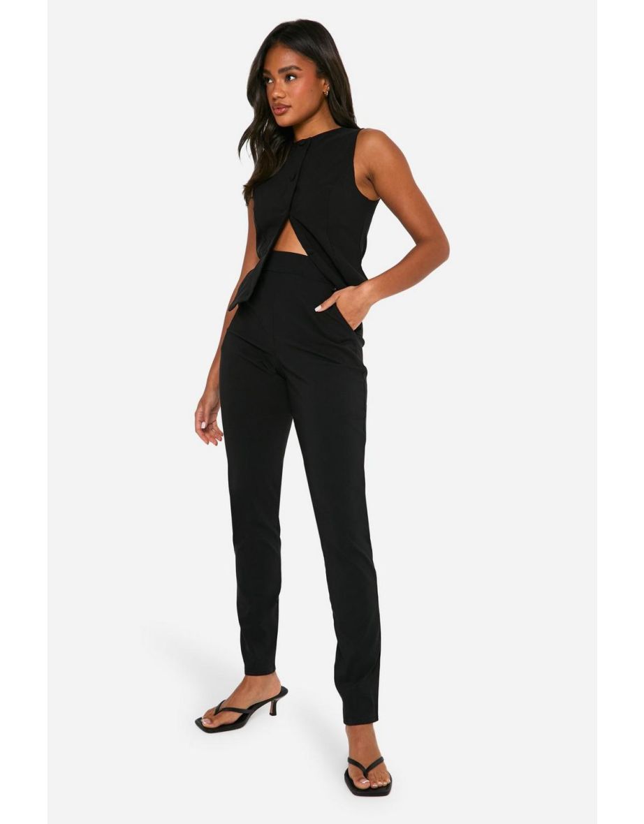 Super Stretch Tapered Tailored Trouser - 32 Inch Inside Leg - black