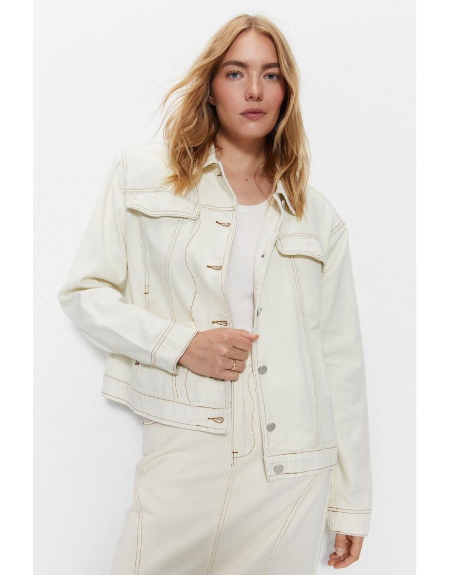 Warehouse white 2025 denim jacket