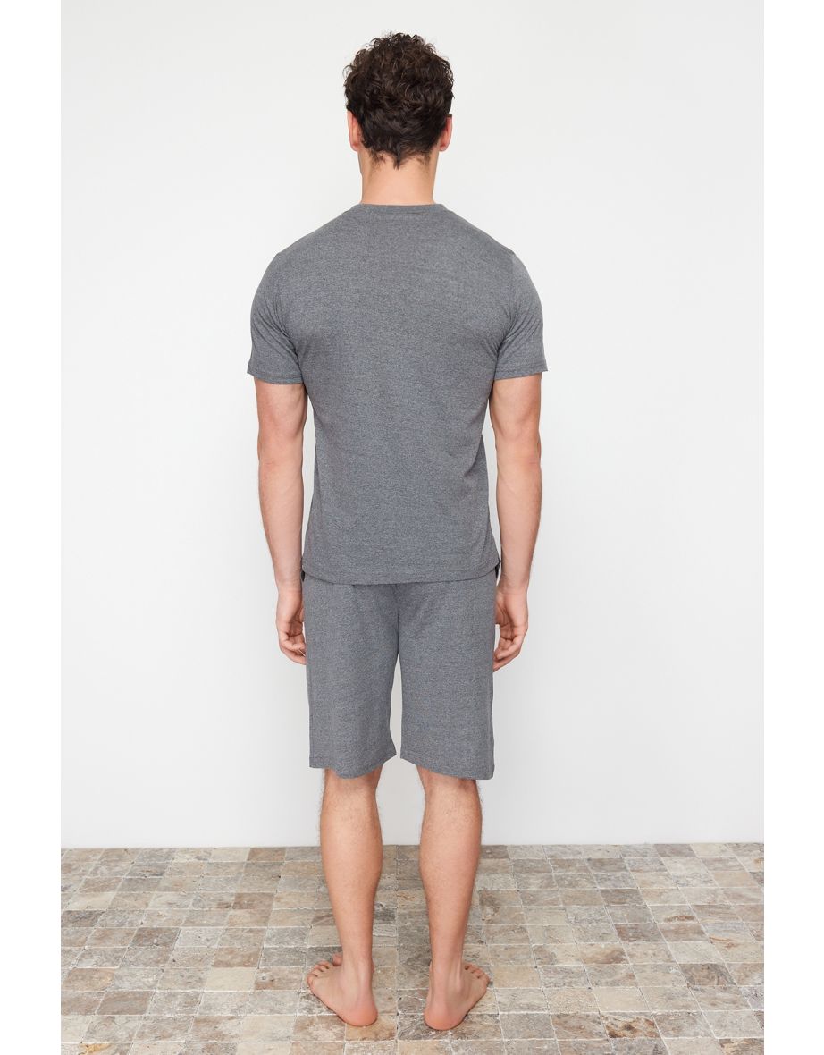 Trendyol Smoked Button Collar Pajamas - 7