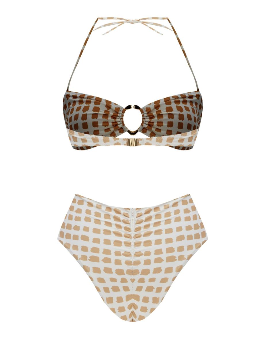 Ecru Beige Color Bikini Set - 2