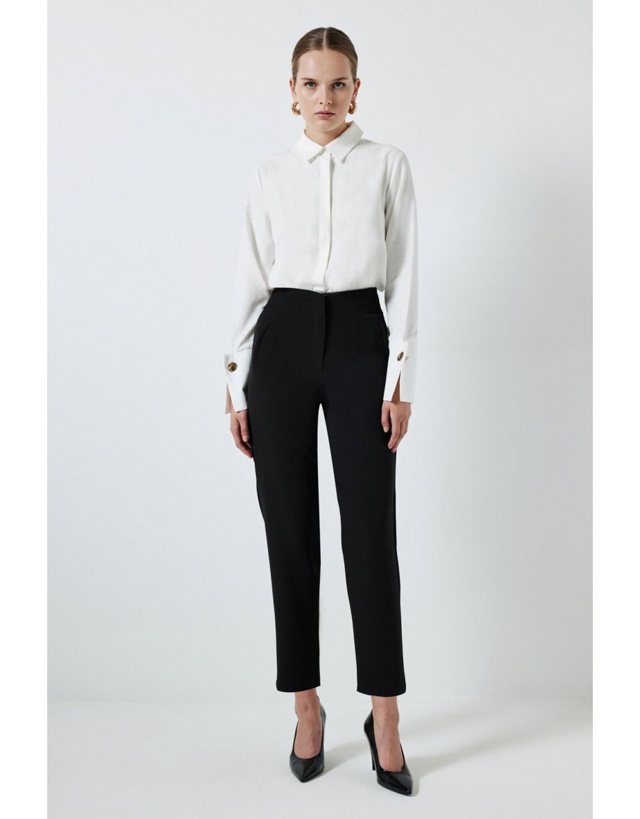 HIGH WAISTED PLEATED PANTS