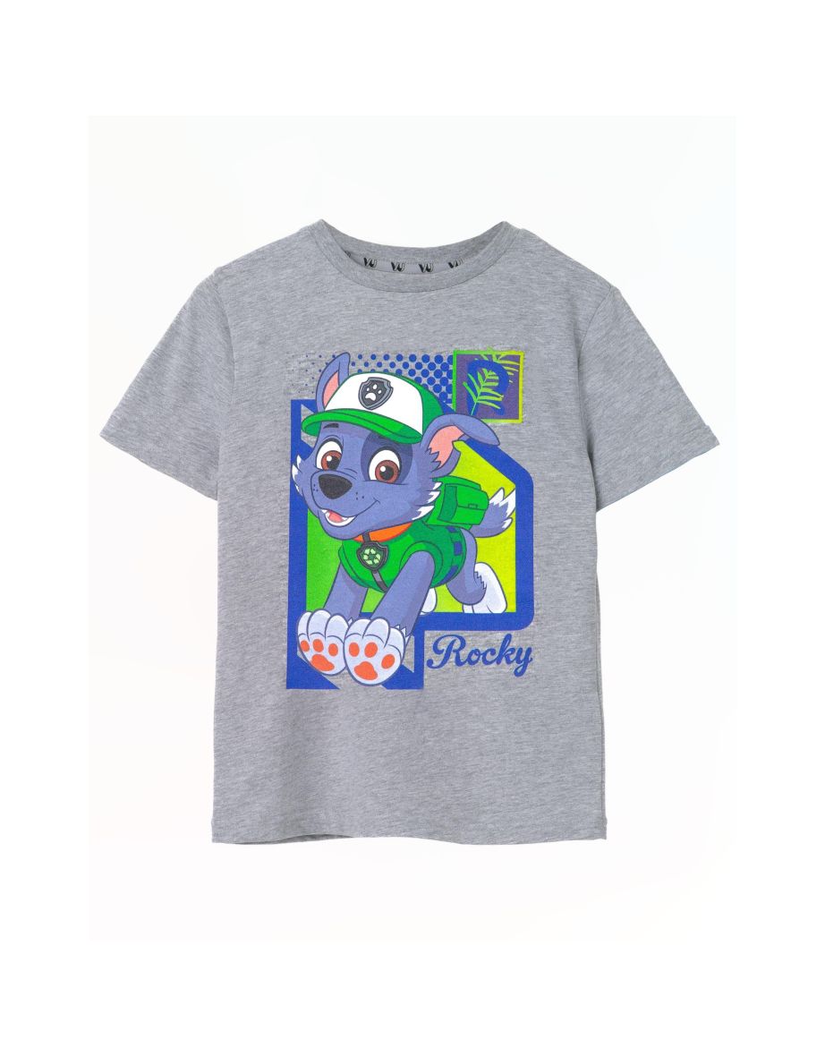 Paw Patrol Childrens/Kids Rocky Short-Sleeved T-Shirt - Grey Marl