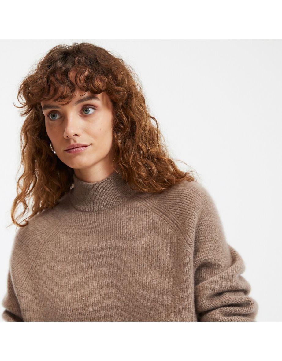Cashmere Fine Knit Jumper/Sweater with High Neck - 3