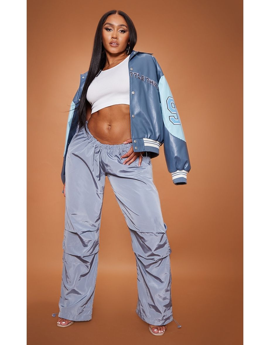 Shape Charcoal Shell V Waistband Ruched Joggers