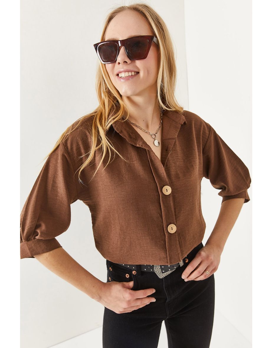 Shirt - Brown - Regular fit