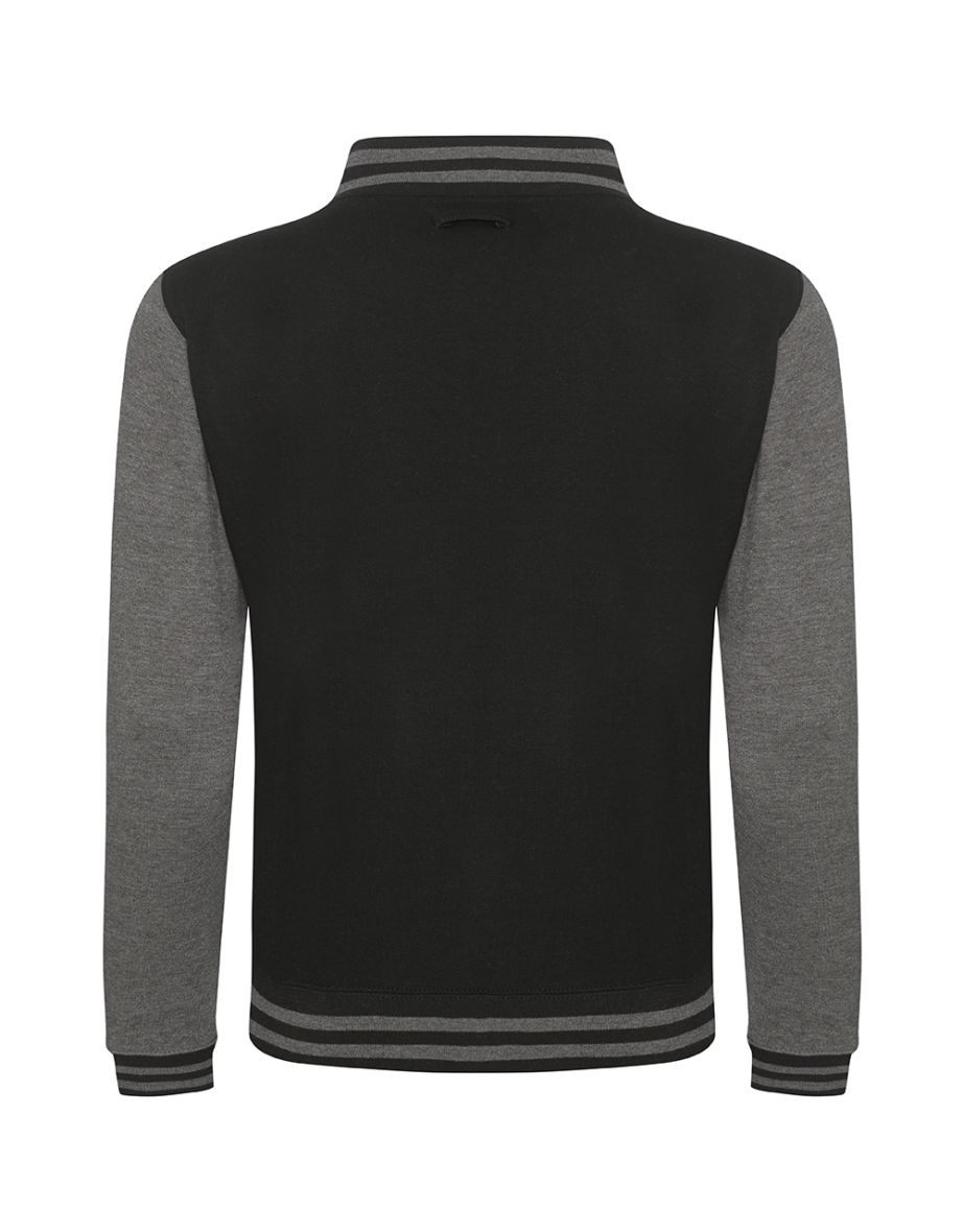 Awdis Unisex Varsity Jacket - Jet Black/Charcoal - 1