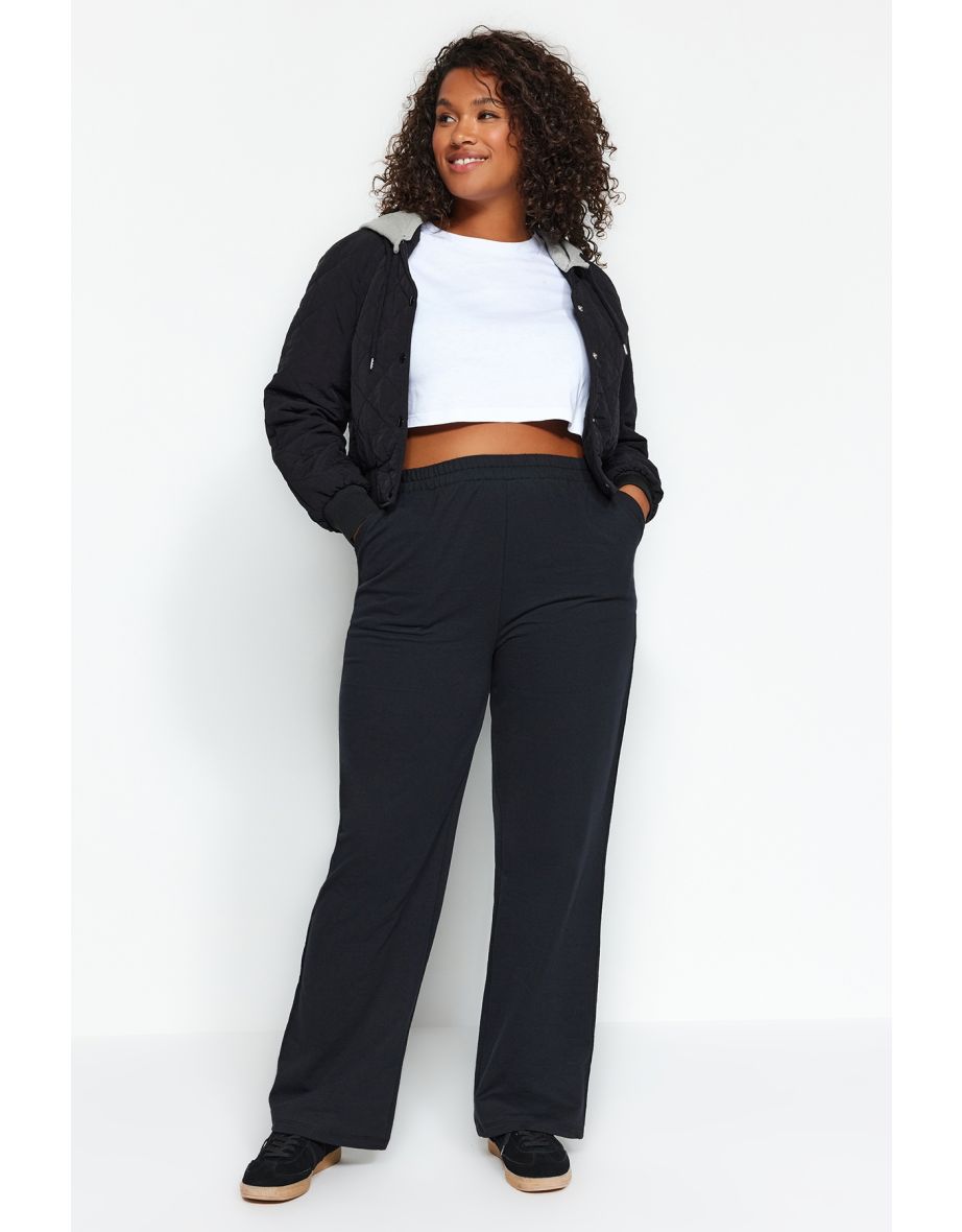 High waisted plus size joggers sale