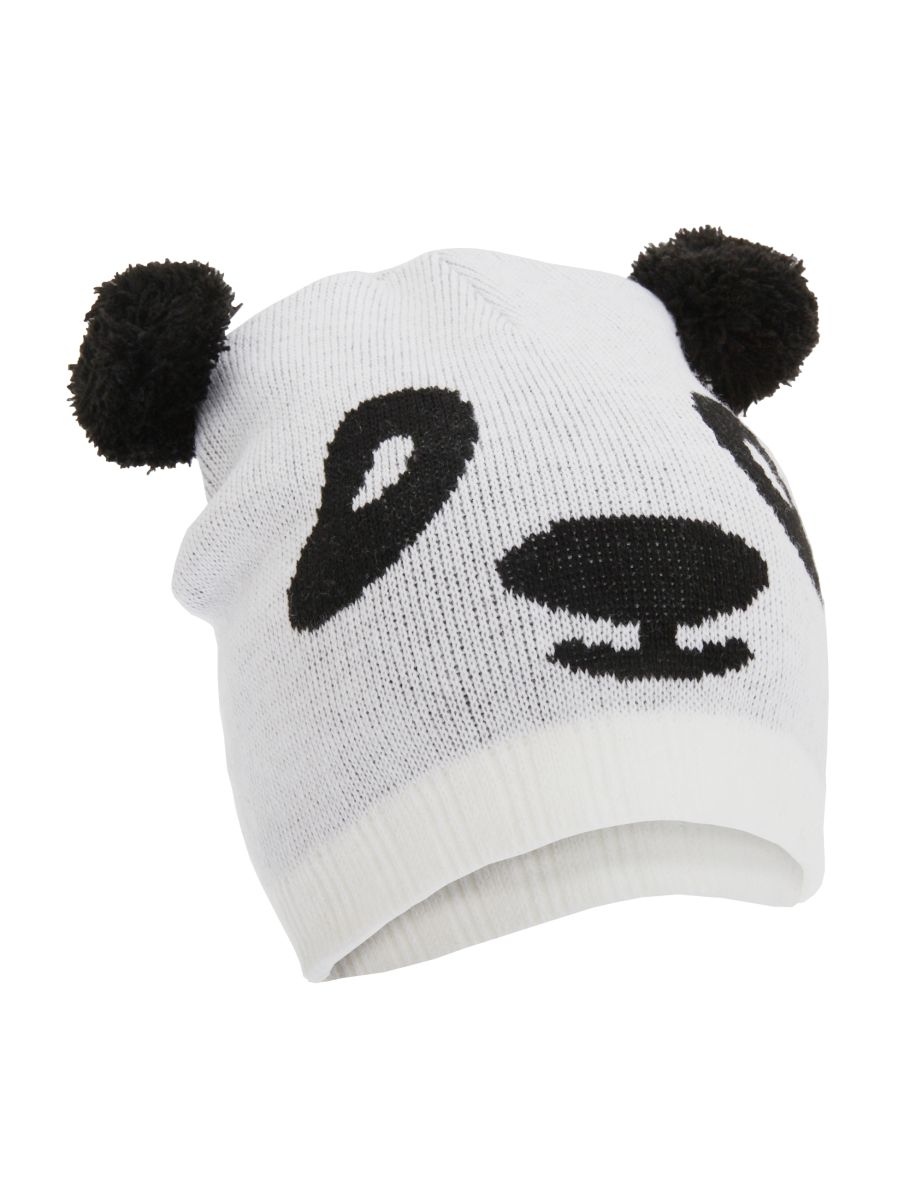 FLOSO Childrens/Kids Unisex Animal Design Winter Beanie Hat (Tiger, Panda, Bear, Dog) - Panda
