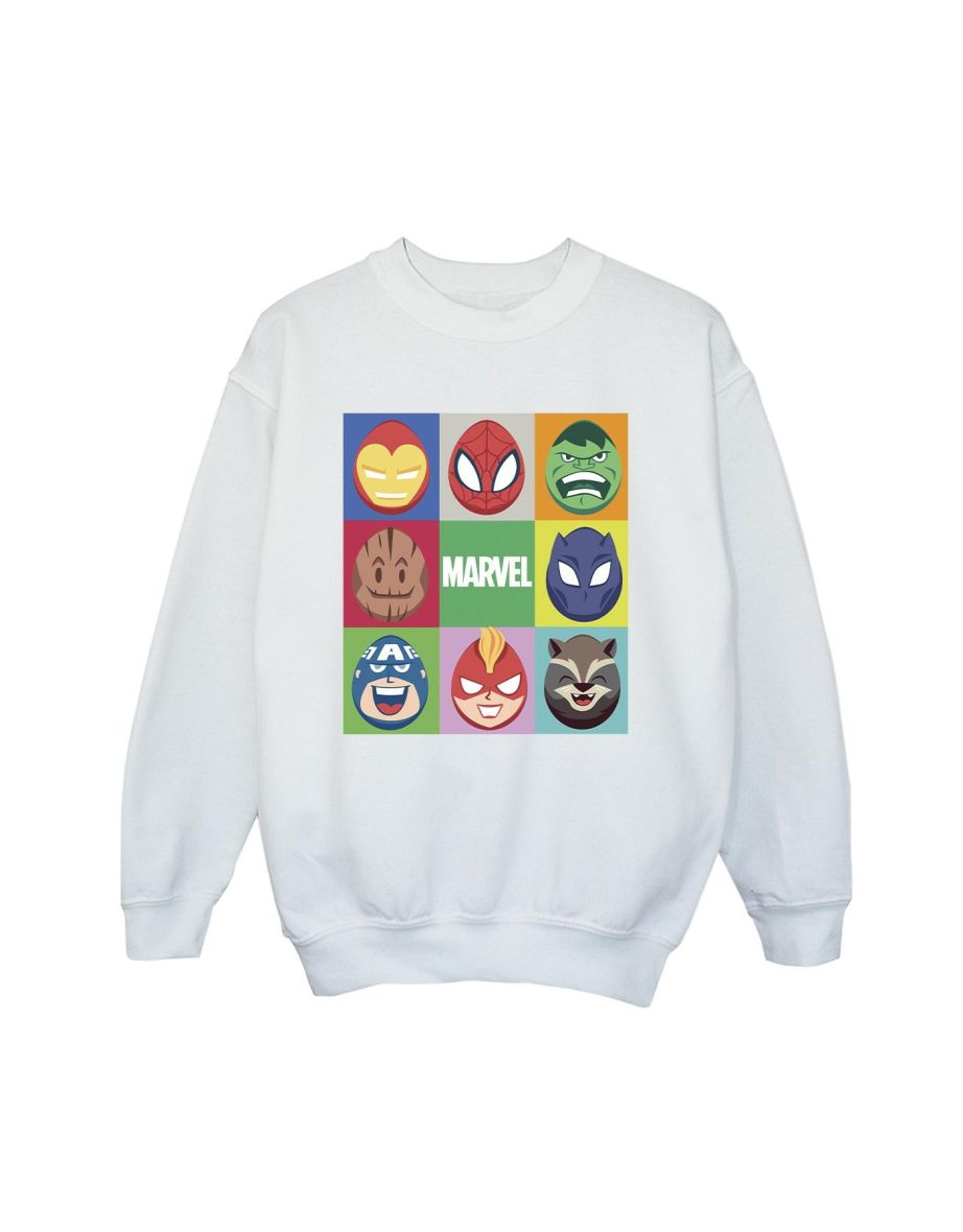 Marvel Boys Easter Eggs Sweatshirt - White - 2