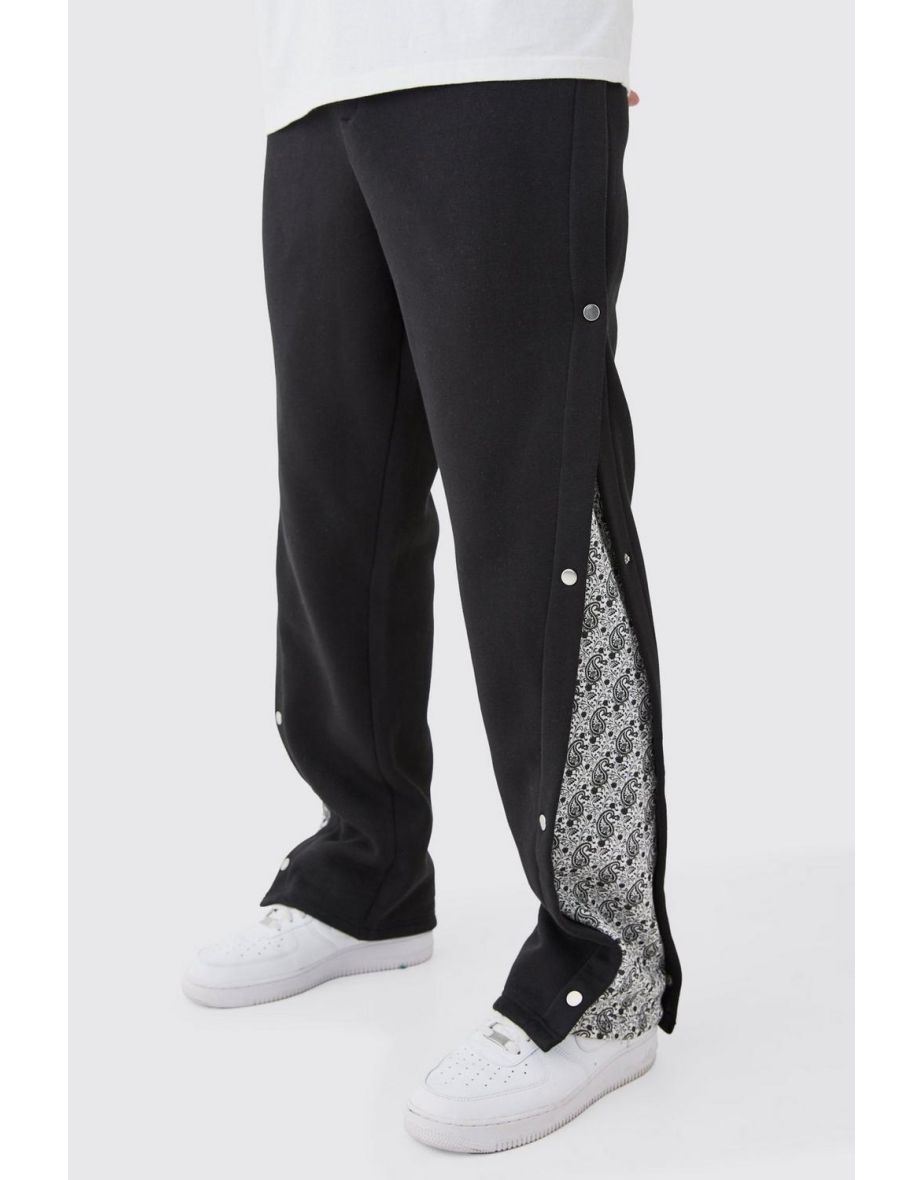 Tall Relaxed Printed Side Panel Popper Jogger