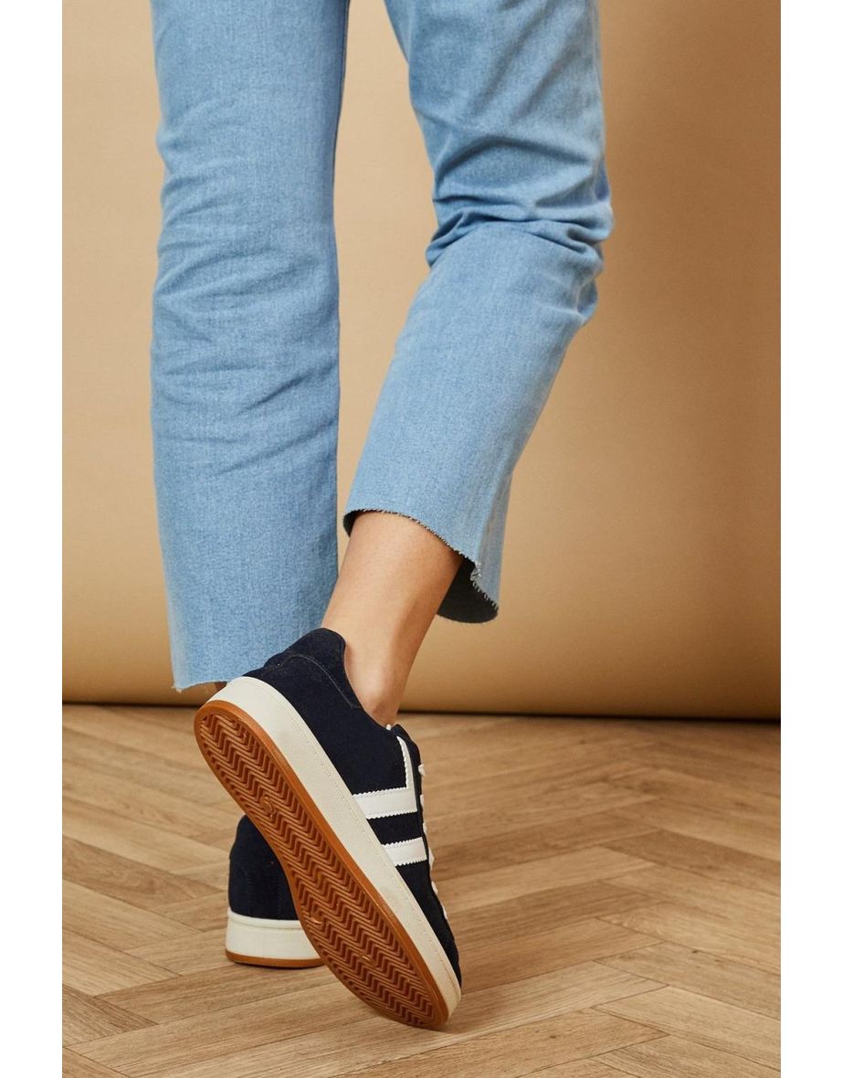 Leocadia Faux Suede Lace Up Trainers - 3