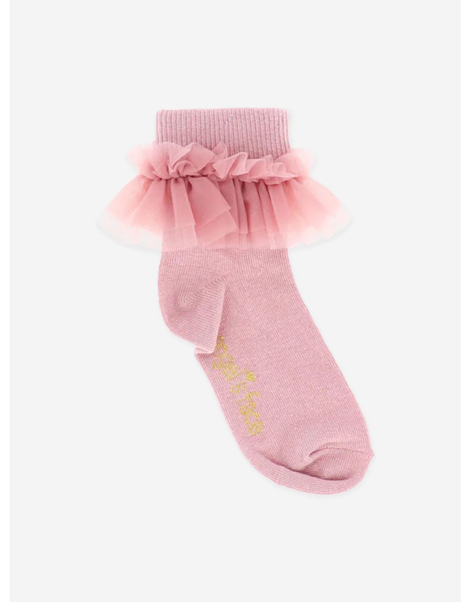 Girls Frilly Socks in Pink